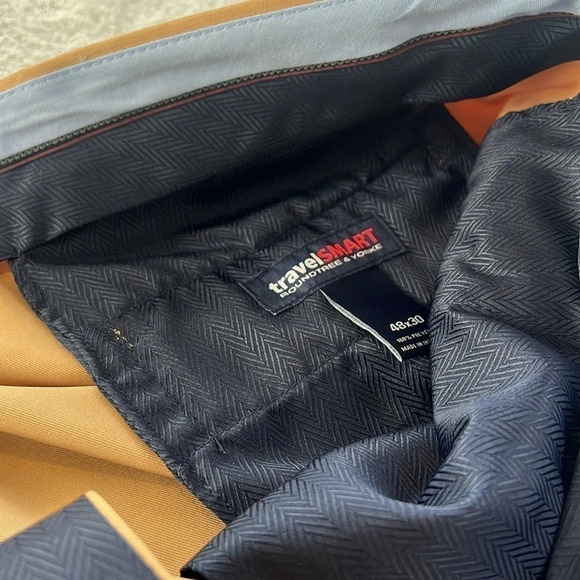 NWT Roundtree & Yorke Sz 48 Ultimate Comfort Classic Fit Non-iron Pleated Pant - Picture 6 of 10